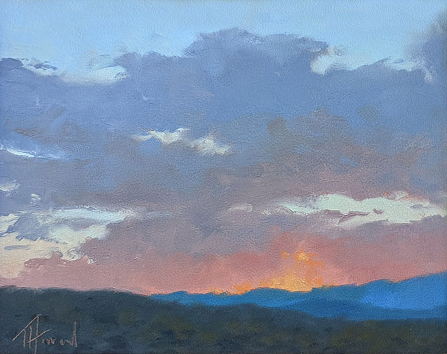 Skyfire<br>8x10 oil on panel<br>sold